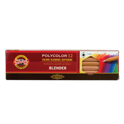 Карандаш-блендер KOH-I-NOOR, 1шт., "Polycolor", белый, 3,8 мм, мягкий, заточенный,   181126 (B)
