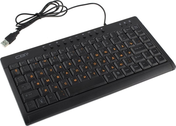 Клавиатура CBR KB 175 Black USB, Клавиатура проводная, мини