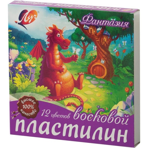Пластилин 32 цветов ЛУЧ "Фантазия", со стеком, 475г, восковой, 31С 2066-08 1642101