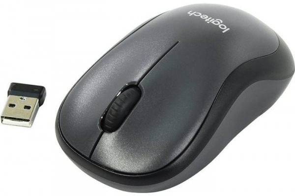 Мышь Logitech M220 Silent темно-серый оптическая (1000dpi) silent беспроводная (2but)